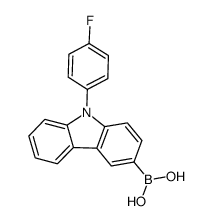 (9-(4-fluorophenyl)-9H-carbazol-3-yl)boronic acid结构式