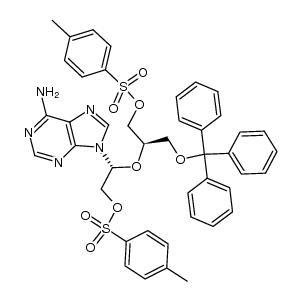 2',3'-di-O-p-toluenesulfonyl-5'-O-(triphenylmethyl)-2',3'-secoadenosine Structure