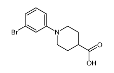 1-(3-bromophenyl)piperidine-4-carboxylic acid structure