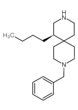 1-丁基-9-(苯基甲基)-(1r)-3,9-二氮杂螺[5.5]十一烷结构式