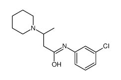 N-(3-chlorophenyl)-3-piperidin-1-ylbutanamide结构式