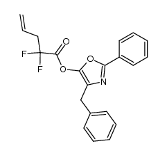 4-benzyl-2-phenyloxazol-5-yl 2,2-difluoropent-4-enoate Structure