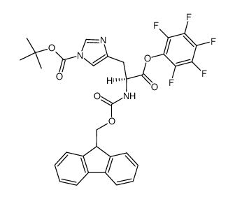 FMOC-HIS(BOC)-OPFP结构式