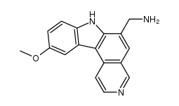 6-(aminomethyl)-10-methoxy-7H-pyrido<3,4-c>carbazole结构式