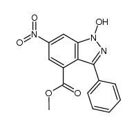 methyl 1-hydroxy-6-nitro-3-phenyl-1H-indazole-4-carboxylate Structure