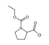1-Pyrrolidinecarboxylic acid, 2-(chlorocarbonyl)-, ethyl ester, (2S)- (9CI)结构式