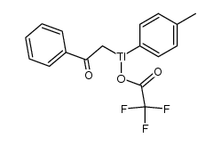 (2-oxo-2-phenylethyl)(p-tolyl)thallium(III) 2,2,2-trifluoroacetate Structure