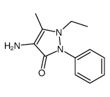 4-amino-1-ethyl-5-methyl-2-phenylpyrazol-3-one结构式