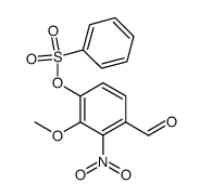 4-formyl-2-methoxy-3-nitrophenyl benzenesulfonate结构式