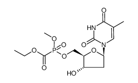 thymidine 5'-<(ethoxycarbonyl)-O-methyl>phosphonate Structure