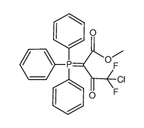4-Chloro-4,4-difluoro-3-oxo-2-(triphenyl-λ5-phosphanylidene)-butyric acid methyl ester Structure