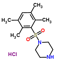 1-[(2,3,5,6-TETRAMETHYLPHENYL)SULFONYL]PIPERAZINE HYDROCHLORIDE Structure