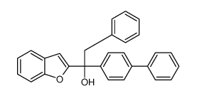 1-(1-benzofuran-2-yl)-2-phenyl-1-(4-phenylphenyl)ethanol结构式