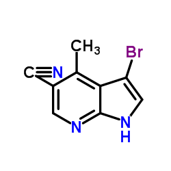 3-Bromo-5-cyano-4-Methyl-7-azaindole结构式