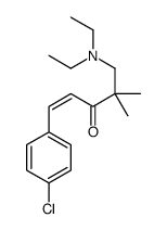 1-(4-chlorophenyl)-4,4-dimethyl-5-diethylamino-1-penten-3-one结构式