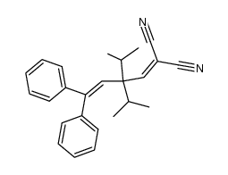 1,1-Diphenyl-3,3-diisopropyl-5,5-dicyano-1,4-pentadiene结构式