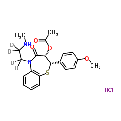 N-Desmethyl Diltiazem-d4 hydrochloride结构式