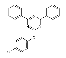 2-(4-Chlor-phenoxy)-4,6-diphenyl-1,3,5-triazin结构式