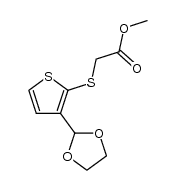 methyl [3-(2-dioxolanyl)-thiophene-2-ylthio]acetate结构式
