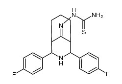 2-(2,4-bis(4-fluorophenyl)-3-azabicyclo[3.3.1]nonan-9-ylidene)hydrazinecarbothioamide Structure