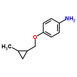 4-[(2-Methylcyclopropyl)methoxy]aniline structure