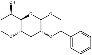 allo-Heptopyranoside, methyl 3,7-dideoxy-4-O-methyl-2-O-(phenylmethyl)- Structure