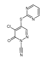 4-chloro-2-cyano-5-(pyrimidine-2-ylthio)pyridazin-3(2H)-one Structure