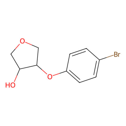 trans-4-(4-bromophenoxy)tetrahydrofuran-3-ol Structure