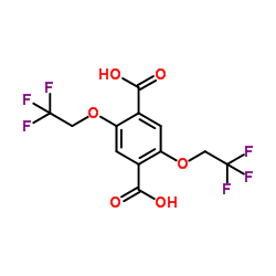 2,5-Bis(2,2,2-trifluoroethoxy)terephthalic acid结构式