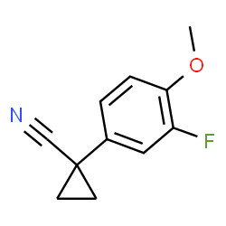 1-(3-fluoro-4-methoxyphenyl)cyclopropane-1-carbonitrile Structure