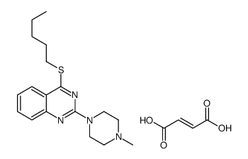 (E)-but-2-enedioic acid,2-(4-methylpiperazin-1-yl)-4-pentylsulfanylquinazoline结构式