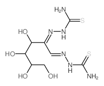 D-arabino-Hexos-2-ulose,bis[(aminothioxomethyl)hydrazone] (9CI) Structure