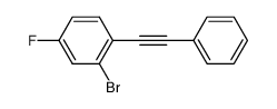 2-bromo-4-fluoro-1-(phenylethynyl)benzene结构式