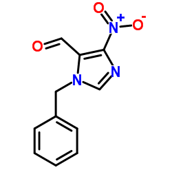 4-硝基-1-(苯基甲基)-1H-咪唑-5-羧醛结构式