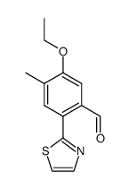 5-ethoxy-4-methyl-2-(1,3-thiazol-2-yl)benzaldehyde Structure