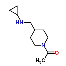 1-{4-[(Cyclopropylamino)methyl]-1-piperidinyl}ethanone结构式