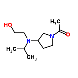 1-{3-[(2-Hydroxyethyl)(isopropyl)amino]-1-pyrrolidinyl}ethanone结构式