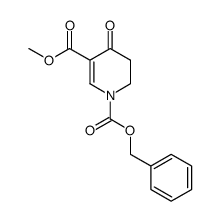 1-(carbobenzyloxy)-3-carbomethoxy-5,6-dihydro-4-pyridone结构式