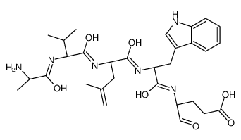 cyclo(valyl-leucyl-tryptophyl-glutamyl-alanyl)结构式