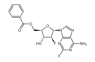 2-fluoro-9-(5-O-benzoyl-2-deoxy-2-fluoro-β-D-arabinofuranosyl)-9H-purin-6-amine Structure