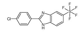 2-(4-Chlorophenyl)-5-(pentafluoro-λ6-sulfanyl)-1H-benzimidazole结构式