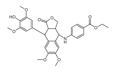 ethyl 4-[[(3aS,4S,9R,9aR)-9-(4-hydroxy-3,5-dimethoxyphenyl)-6,7-dimethoxy-1-oxo-3a,4,9,9a-tetrahydro-3H-benzo[f][2]benzofuran-4-yl]amino]benzoate Structure