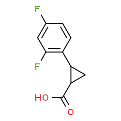 trans-2-(2,4-difluorophenyl)cyclopropane-1-carboxylic acid structure