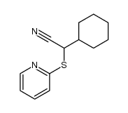 2-cyclohexyl-2-(pyridin-2-ylthio)acetonitrile Structure