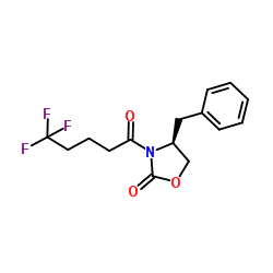(4S)-4-Benzyl-3-(5,5,5-trifluoropentanoyl)-1,3-oxazolidin-2-one结构式