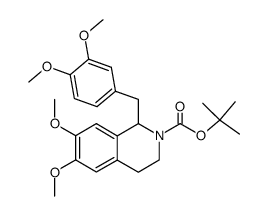 3,4-dihydro-6,7-dimethoxy-1-(3,4-dimethoxyphenyl)methyl-2(1H)-isoquinolinecarboxylic acid 1,1-dimethylethyl ester结构式