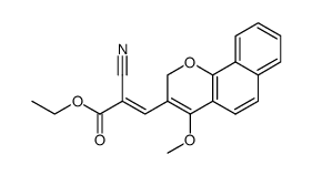 ethyl (E)-2-cyano-3-(4-methoxy-2H-benzo[h]chromen-3-yl)acrylate结构式