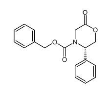 (5s)-3,4,5,6-tetrahydro-5-phenyl-n-(benzyloxycarbonyl)-4(h)-1,4-oxazin-2-one Structure