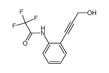 2,2,2-trifluoro-N-(2-(3-hydroxyprop-1-ynyl)phenyl)acetamide结构式