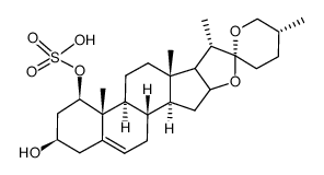 1-O-sulfate-ruscogenin结构式